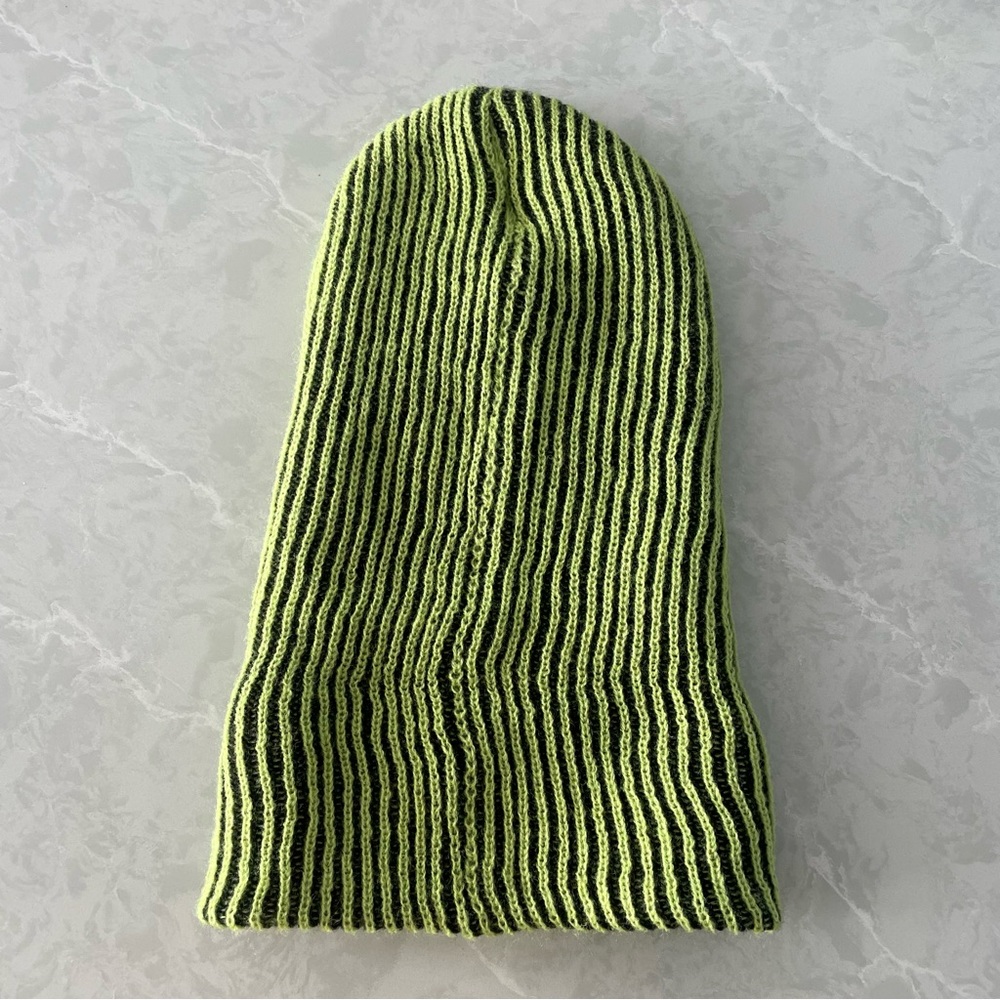 The Benny Ultra Tall Knit Beanie - Coal Headwear Knitted Long Beanie - Picture 10 of 16
